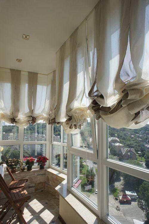 шторы на панорамные окна декор